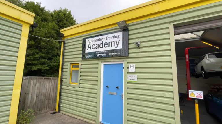 The front door to the Automotive Training Academy.